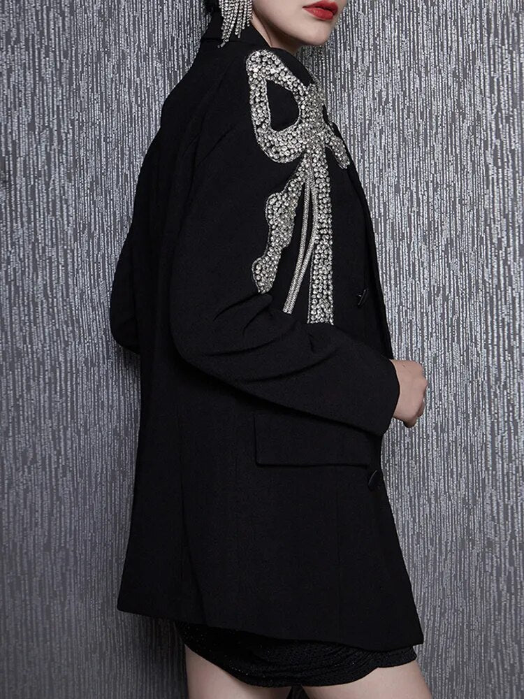 Facetline Patchwork Diamond Blazer