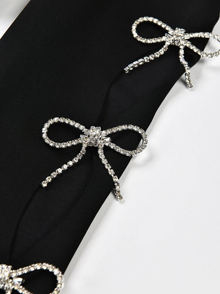 Bow Detail Hollow-Out Dress