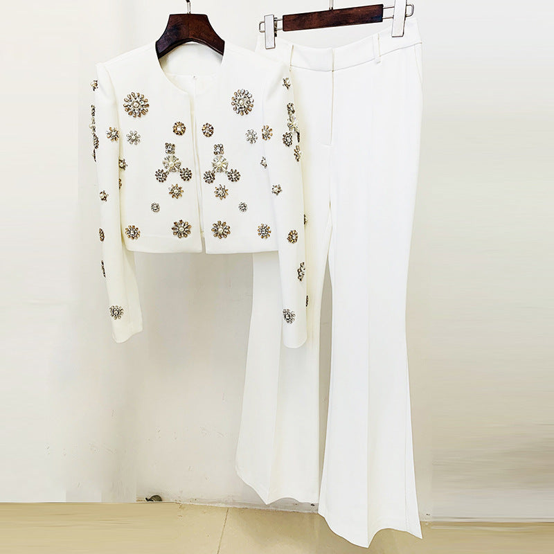 Rhinestone Authority Split-Pant Set (Two Piece)