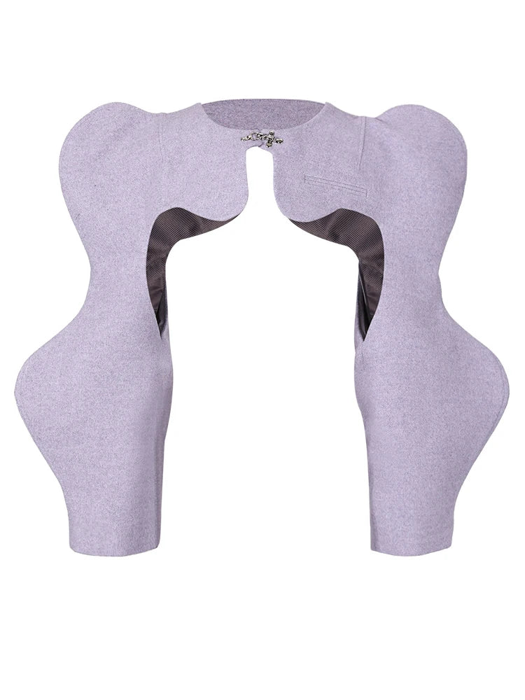 Amethyst Cloud Wool-Blend Parka Coat