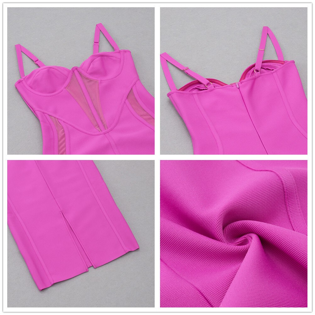 Ethereal Mesh Strap Bandage Dress