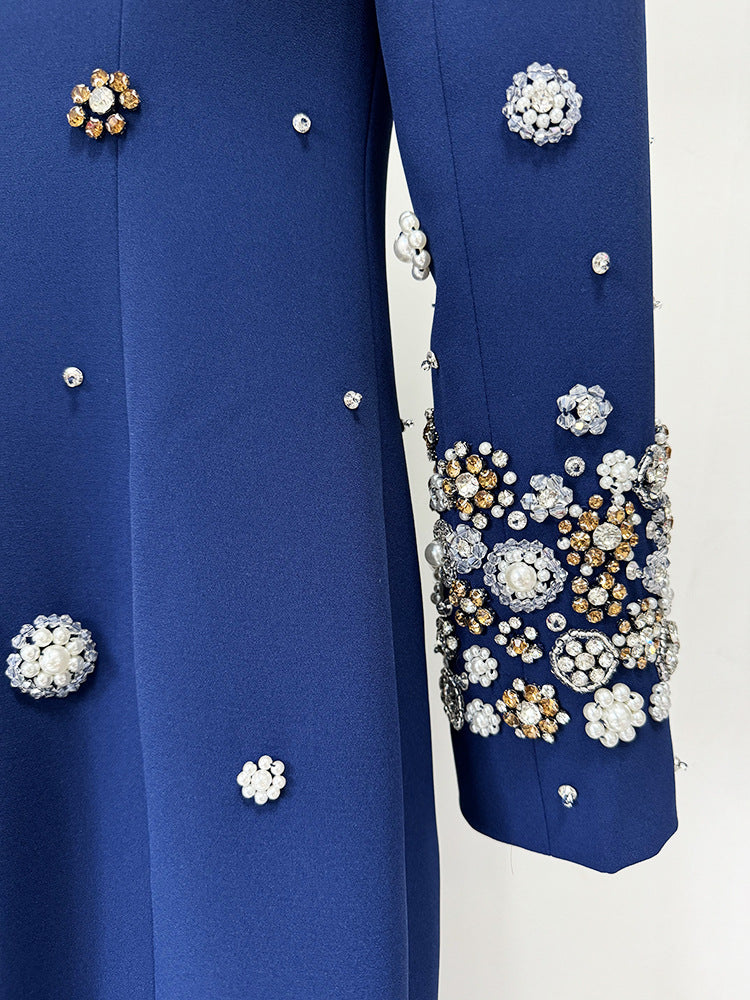 Beaded Elegance Slim Maxi Dress