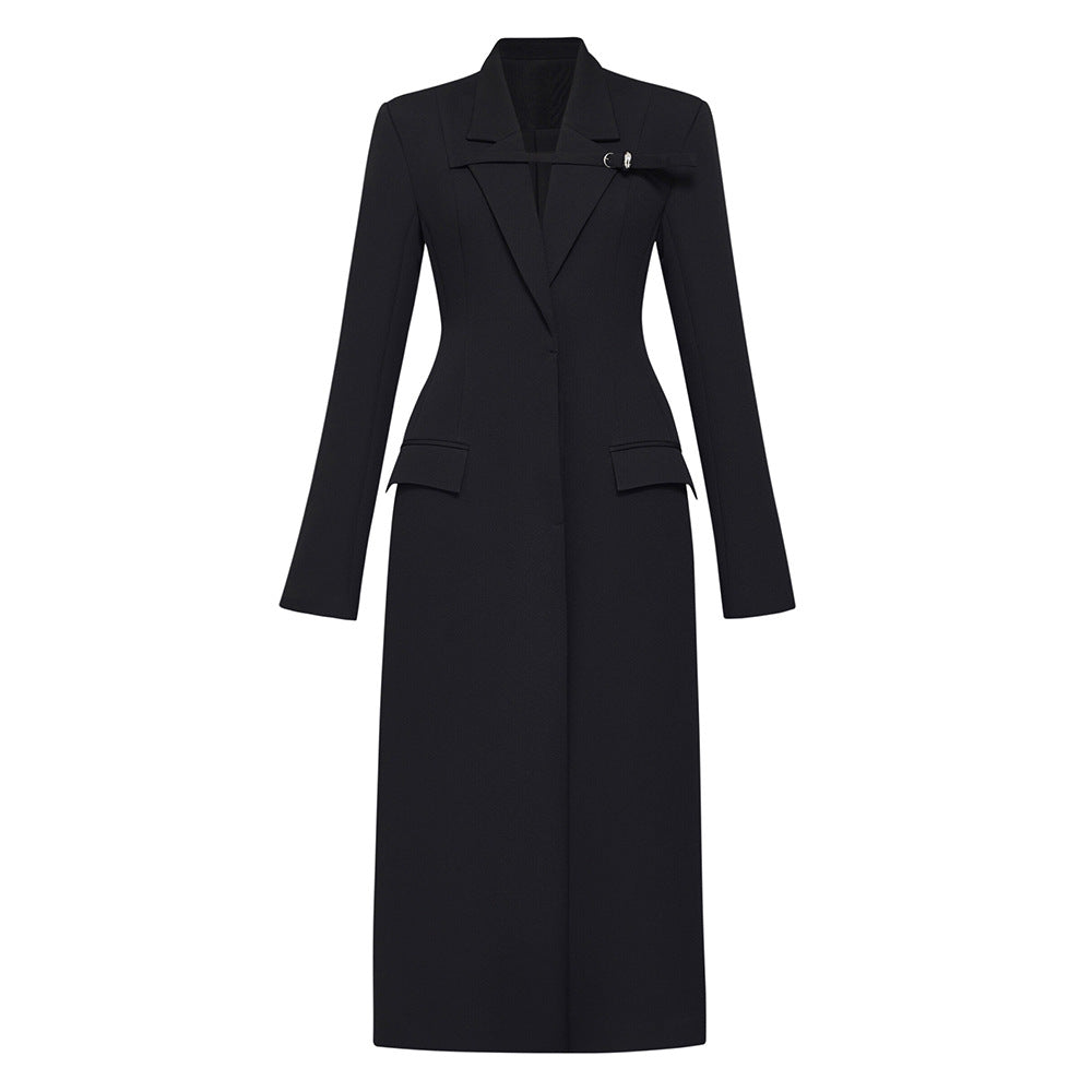 Noir Cinched Trench Coat