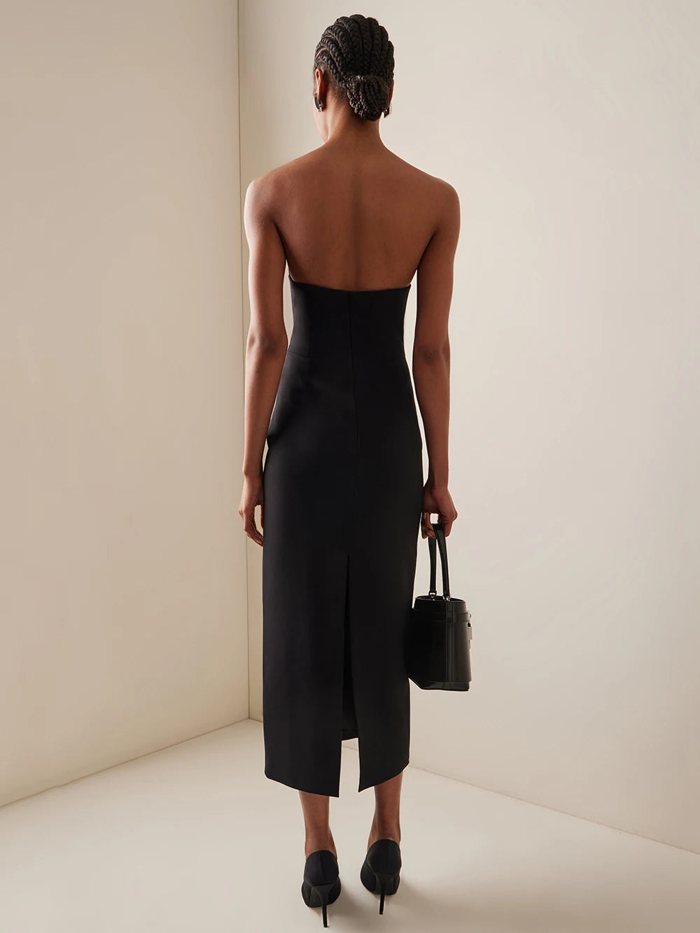 Diamond Strapless Backless Bandage Gown