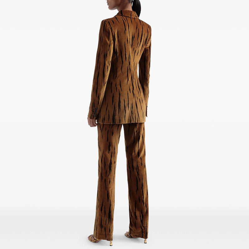 Gilded Tiger Velvet Suit Set