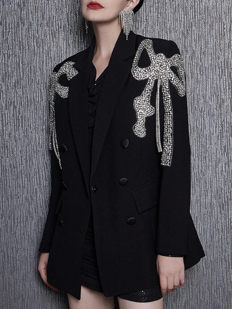 Facetline Patchwork Diamond Blazer