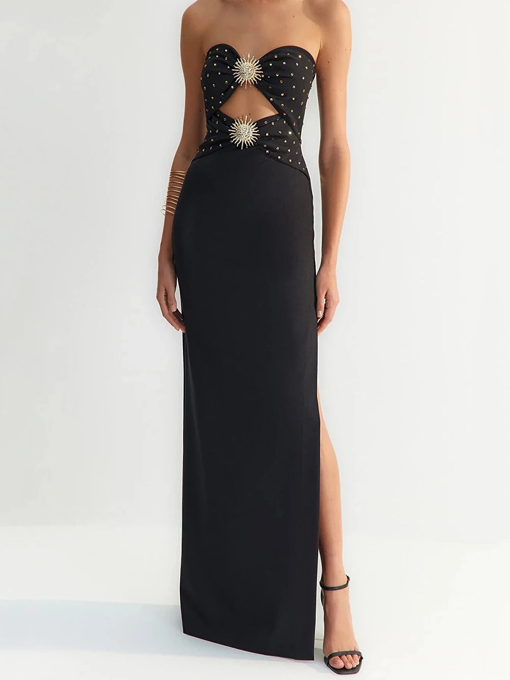 Celestial Sun Rhinestone Bandage Gown