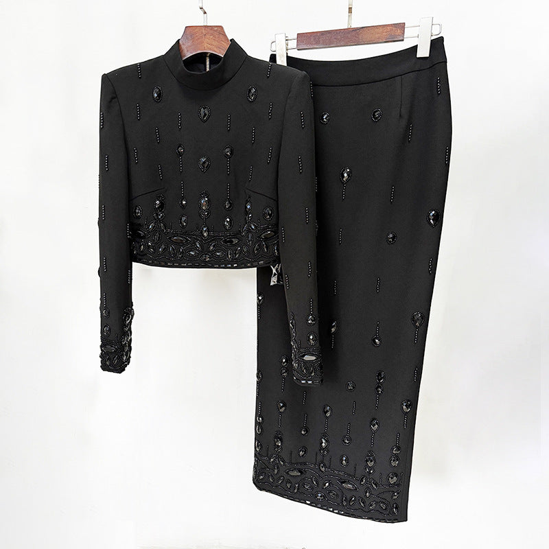 Couture Beadwork Midi Suit Set