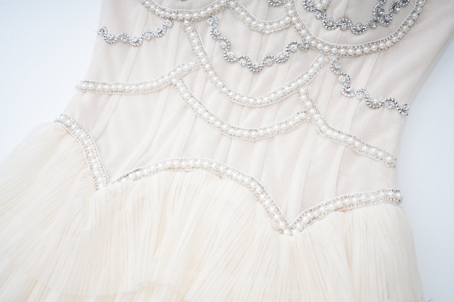 Chandelier Beaded Halter Gown