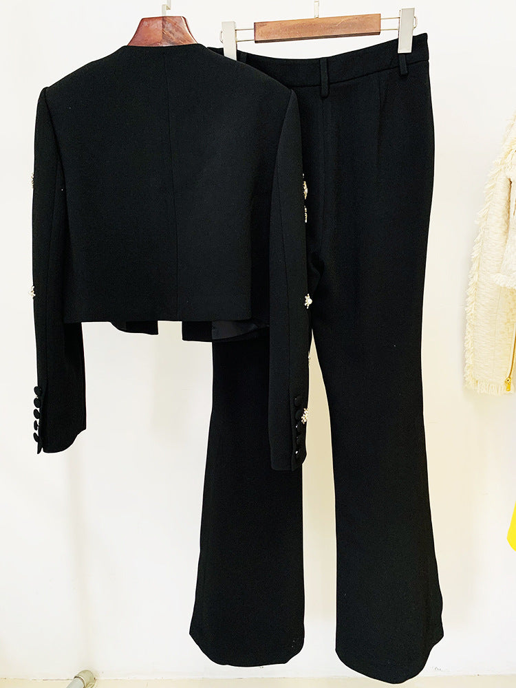 Rhinestone Authority Split-Pant Set (Two Piece)