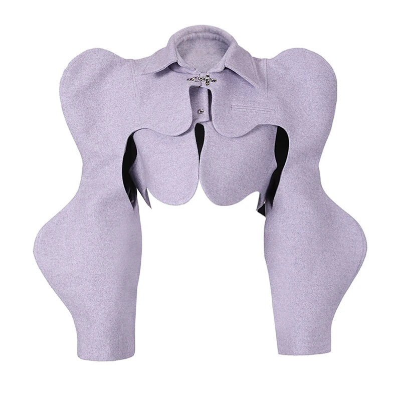 Amethyst Cloud Wool-Blend Parka Coat