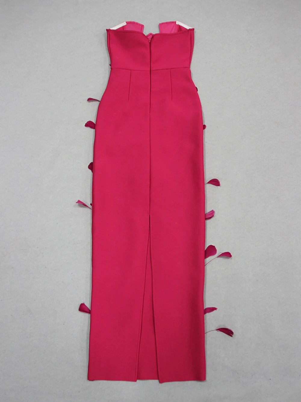 Fuchsia Bloom Feather Dress