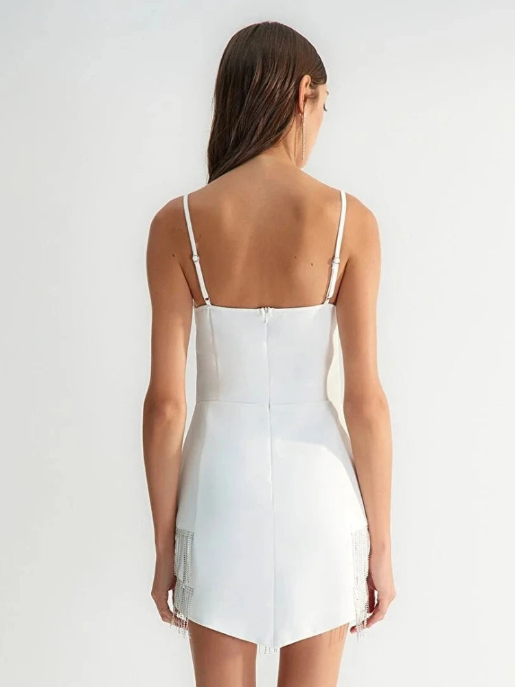 Aurora Diamond Tassel Bandage Mini Dress