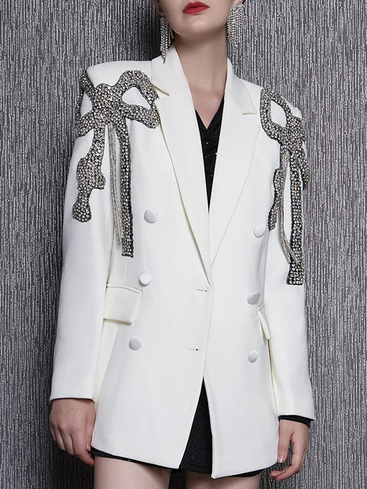Facetline Patchwork Diamond Blazer