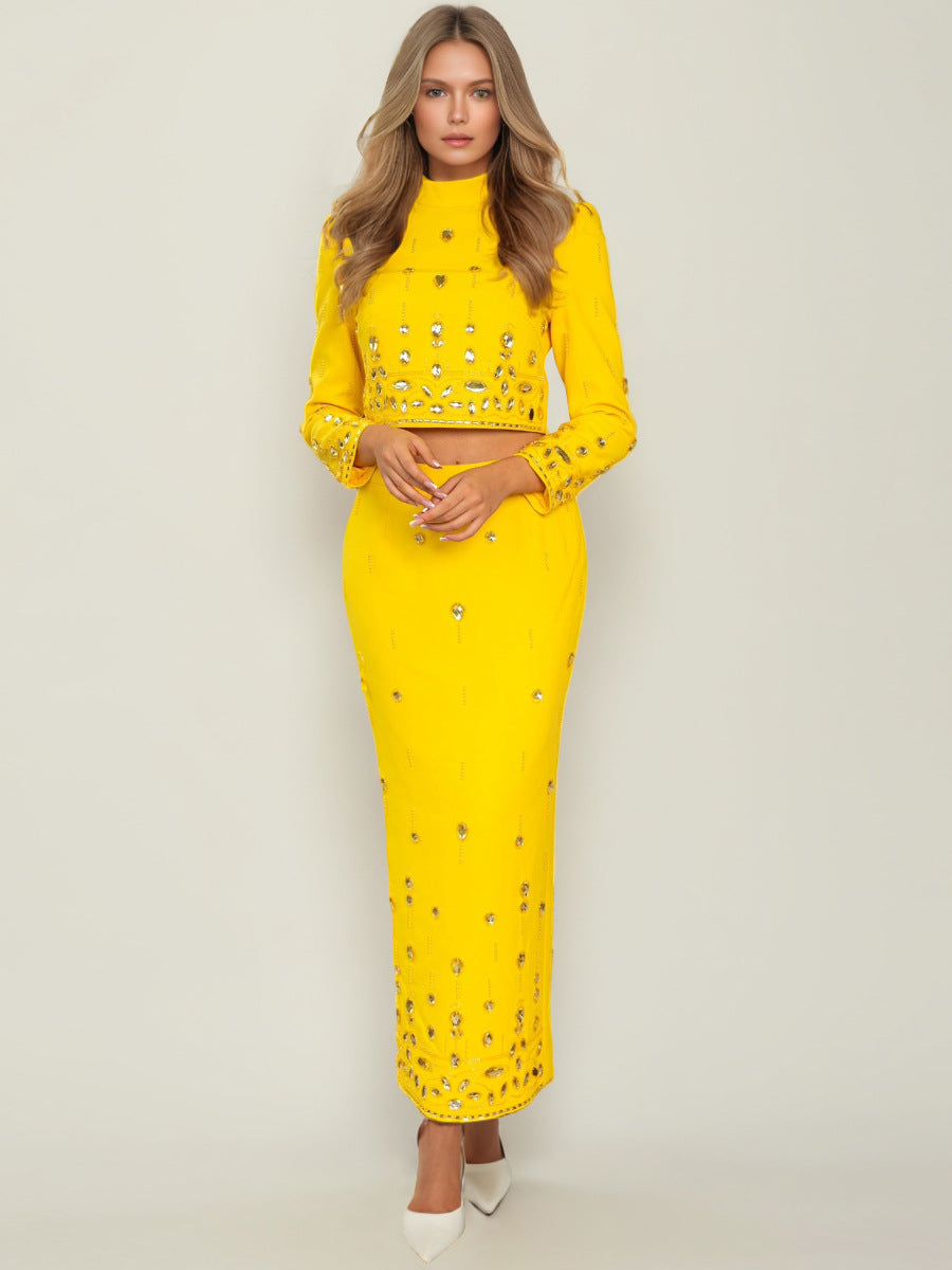 Couture Beadwork Midi Suit Set