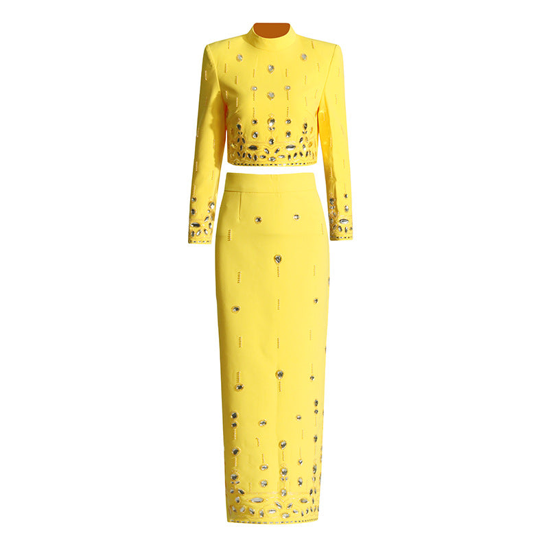 Couture Beadwork Midi Suit Set