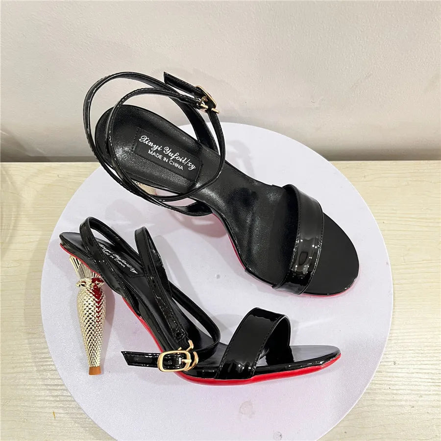 Lipstick Stiletto Gladiator Sandal