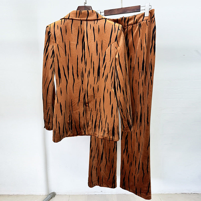 Gilded Tiger Velvet Suit Set