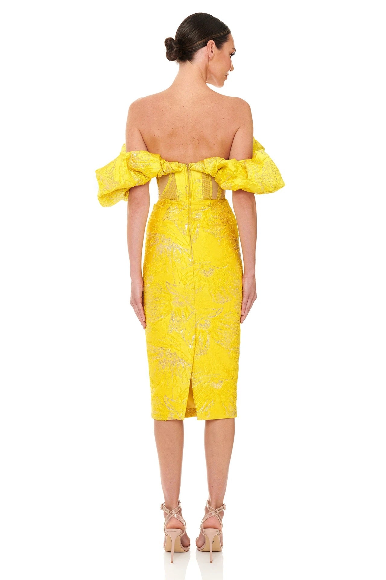 French Garden Sequin Wrap Dress