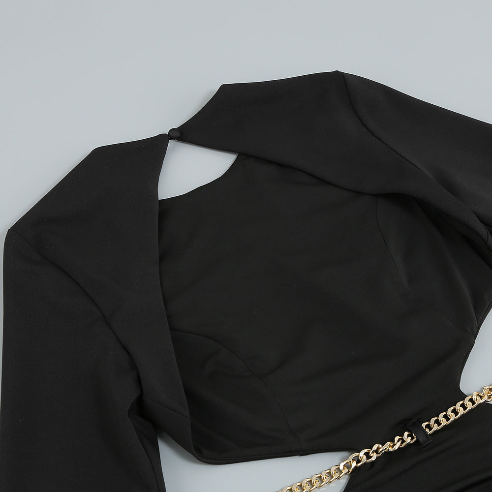 Chainlight Backless Midi Dress