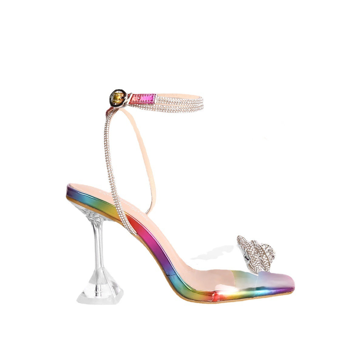 Crystal Mirage Irregular-Heel Sandal