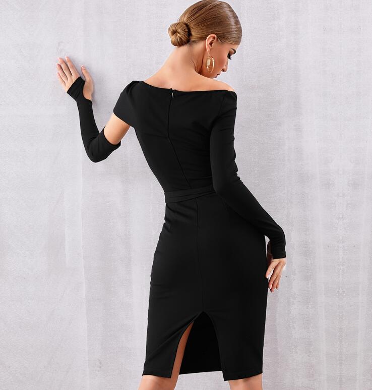 Asymmetry Muse Bandage Midi (Tie-Waist + Gloves)