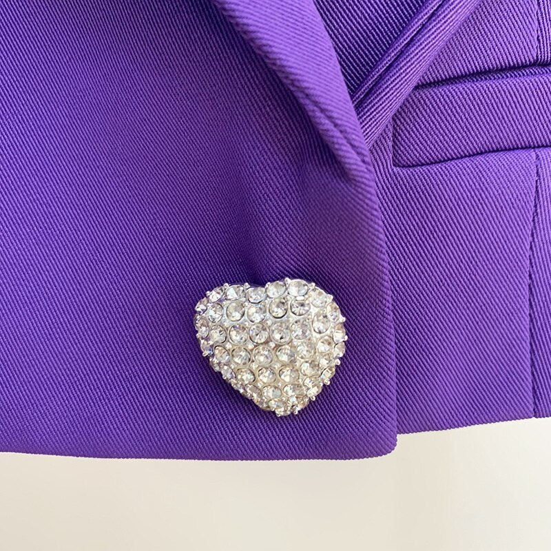 Crystal Drape Oversized Blazer