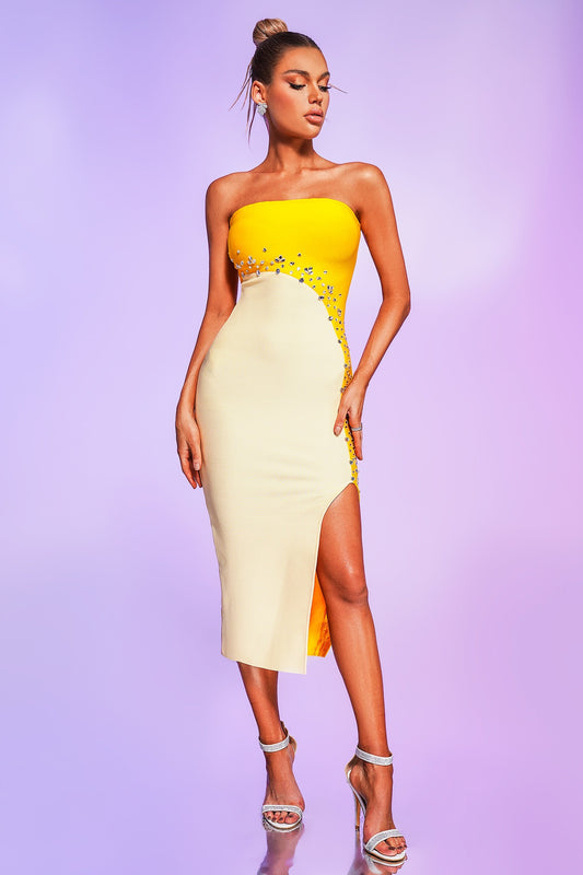 Sunlit Slit Patchwork Bandage Mini