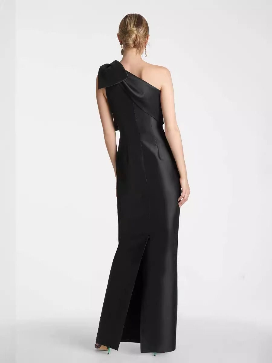Solstice Luxe Bow-Tie One Shoulder Bandage Dress