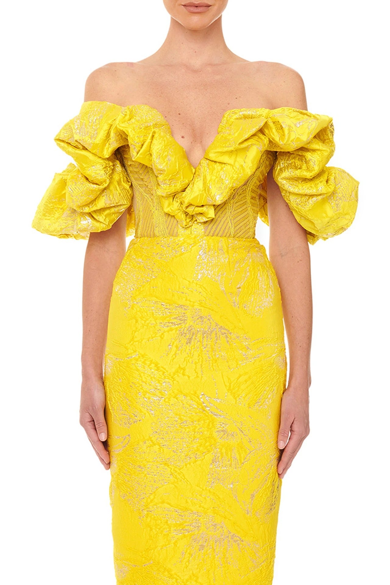 French Garden Sequin Wrap Dress