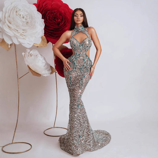 Prism Diamond Halter Maxi