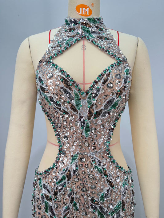 Prism Diamond Halter Maxi