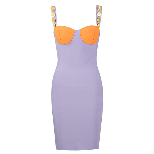 Sunset Colorblock Bandage Dress
