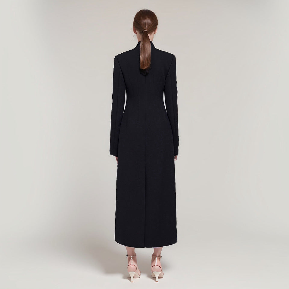 Noir Cinched Trench Coat