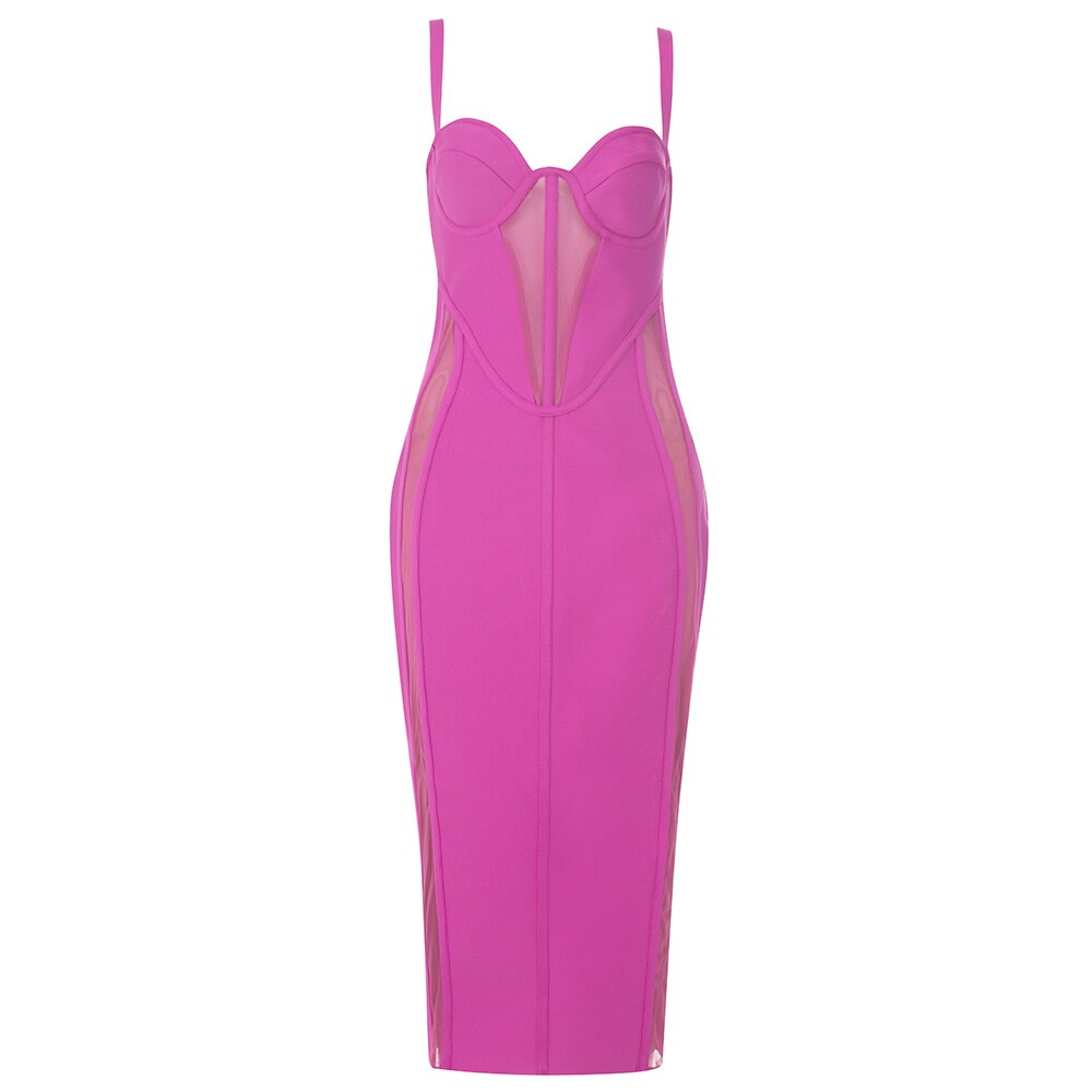 Ethereal Mesh Strap Bandage Dress