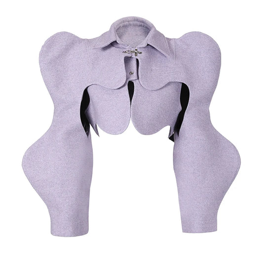 Amethyst Cloud Wool-Blend Parka Coat