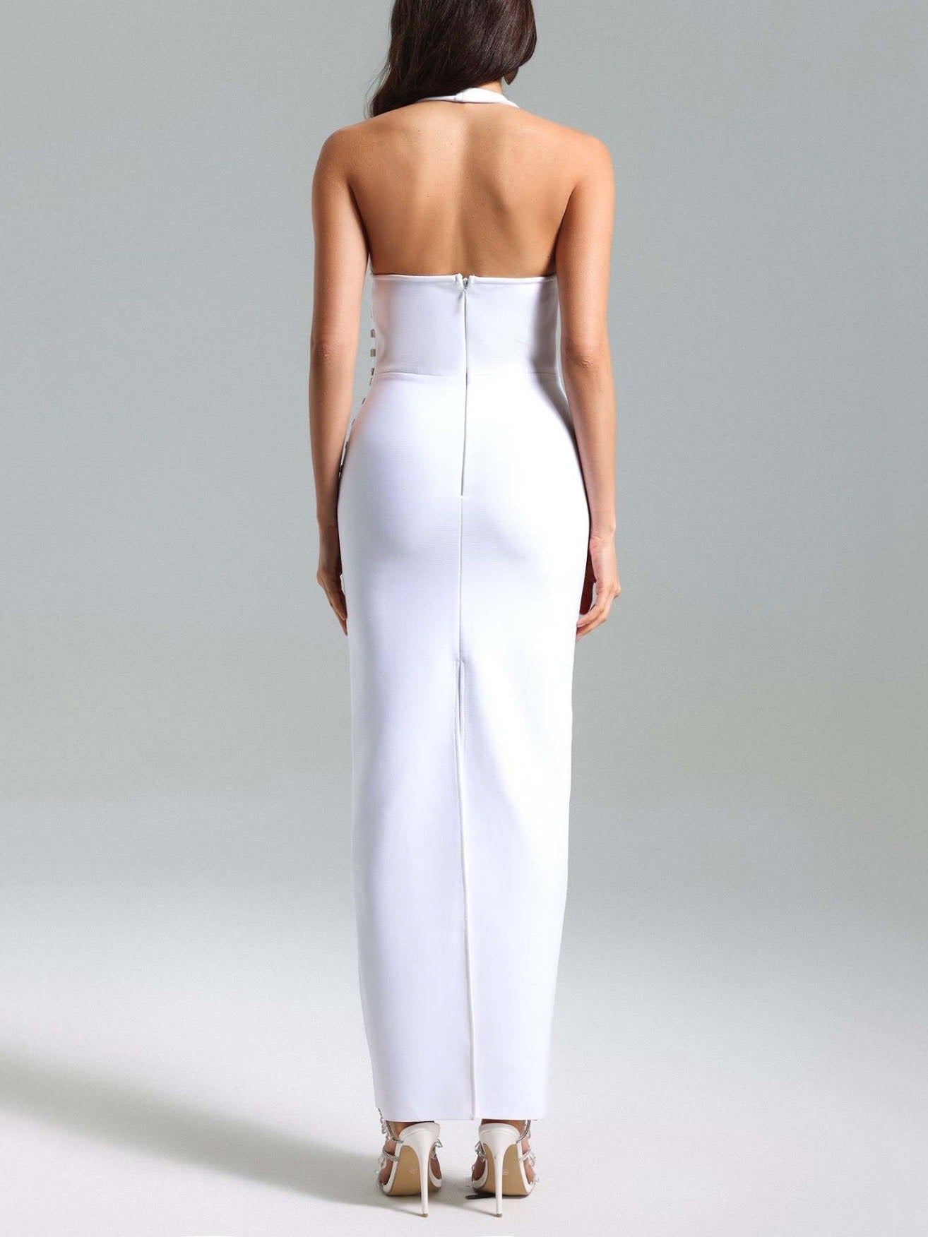 Diamond Luxe Halter Bandage Gown