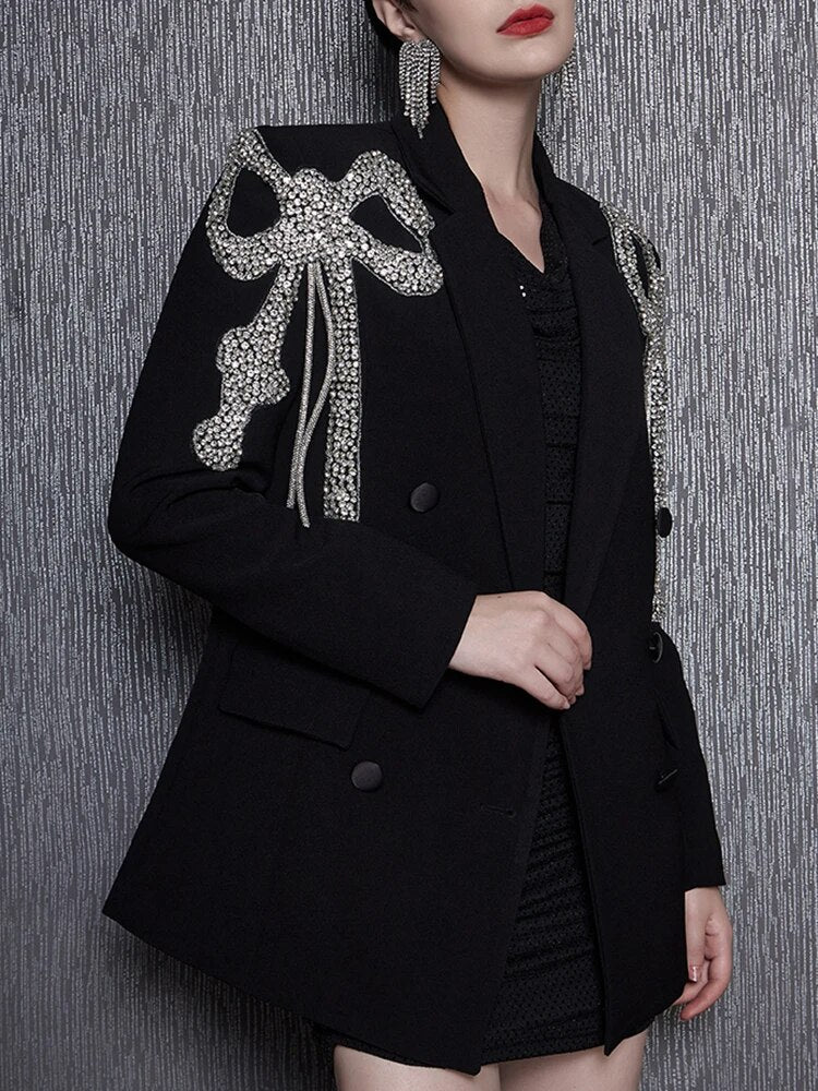 Facetline Patchwork Diamond Blazer