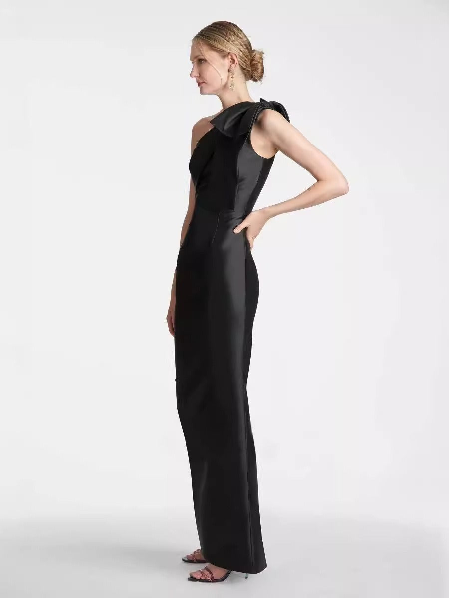 Solstice Luxe Bow-Tie One Shoulder Bandage Dress