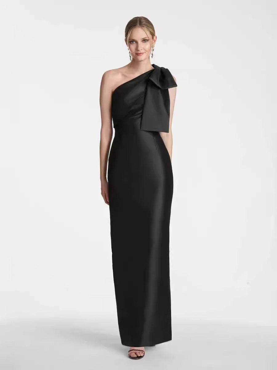 Solstice Luxe Bow-Tie One Shoulder Bandage Dress