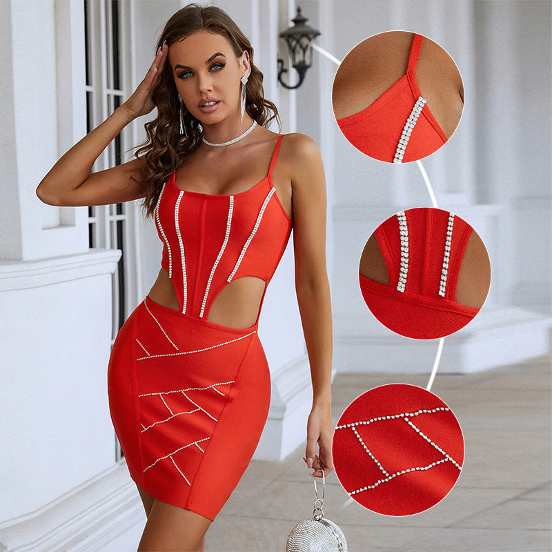 Rhinestone Dream Suspender Dress