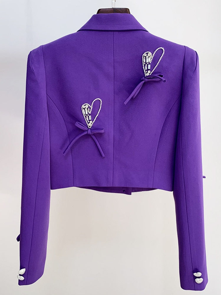 Crystal Drape Oversized Blazer