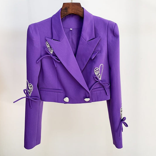 Crystal Drape Oversized Blazer