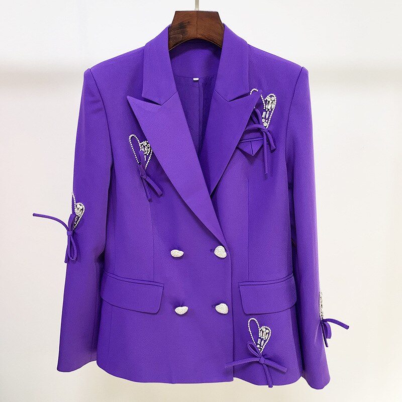 Crystal Drape Oversized Blazer