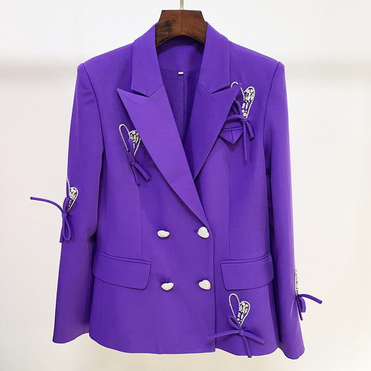 Crystal Drape Oversized Blazer